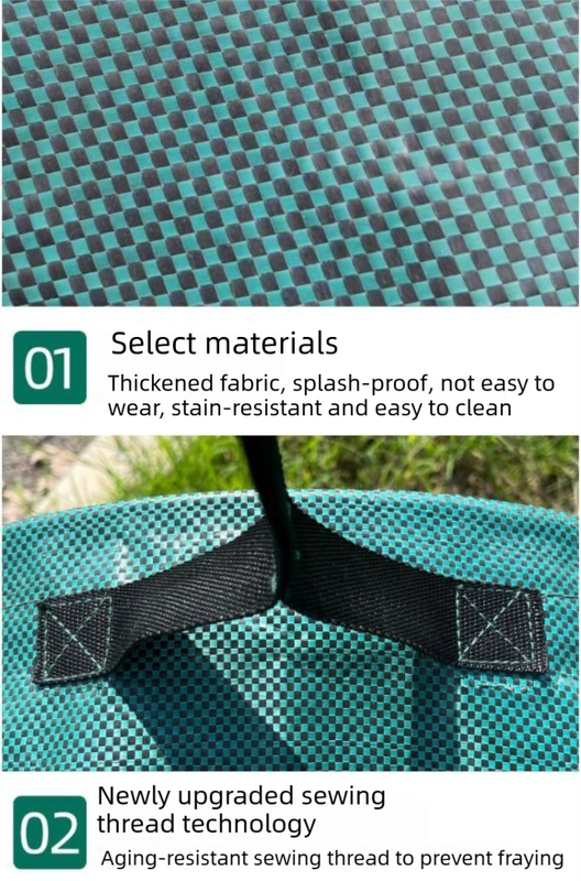 53 Gallon Self-StandingGarden Dustpan Bag with Dual Handles - Heavy-Duty Semi-Circular Leaf & Waste Collector - Image 3