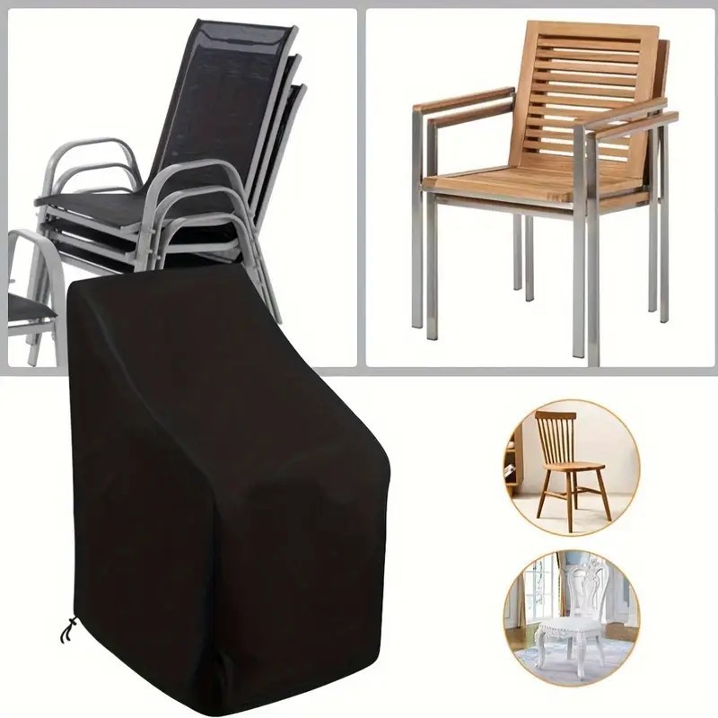 Heavy Duty Oxford Outdoor Furniture Protector Set - Waterproof & Dustproof Round Dining Table(185x110cm) and Lounge Chair Cover(64x64x70x120cm) Bundle - Image 4