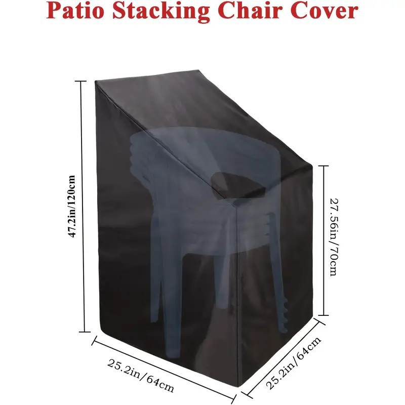 Outdoor Patio Chair Protector - UV Resistant & Waterproof & Dustproof Garden Furniture Cover for Beach and Courtyard Chairs - Image 2