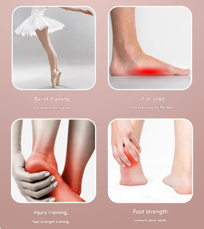 Blue Adjustable Foot Arch Trainer Toe Grip Exerciser Spring Resistance Strengthening Tool for Flat Feet & Ballet 29cm - Image 4