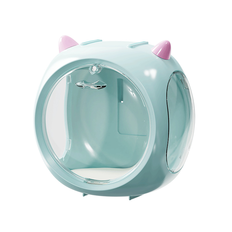 Blue Cute Magnetic Display Case - Dustproof 'Space Capsule' Box for Figures & Collectibles - Image 1