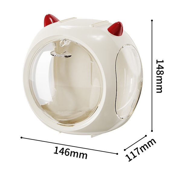 White Cute Magnetic Display Case - Dustproof 'Space Capsule' Box for Figures & Collectibles - Image 3