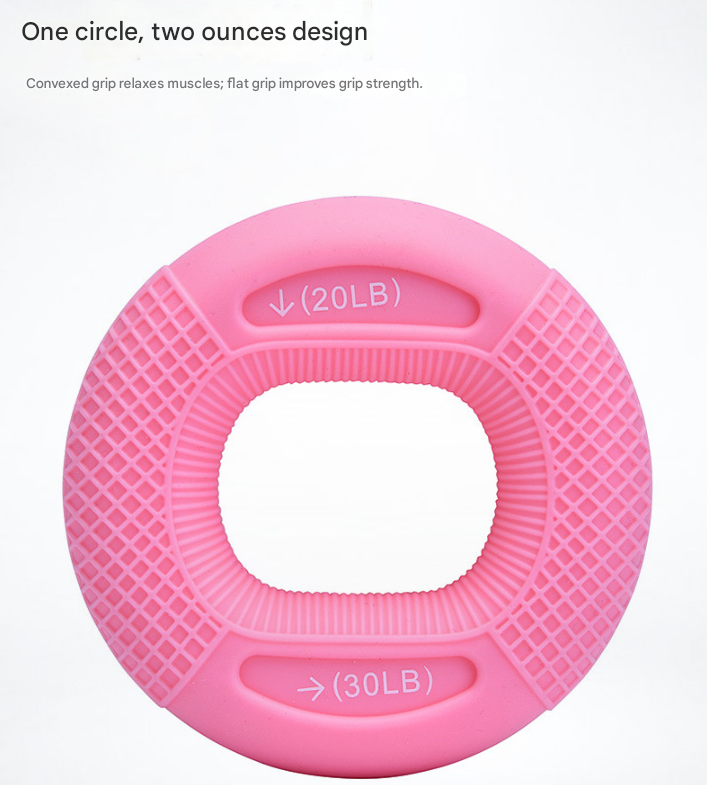 Pink 20/30LB 2-Pack Silicone Hand Grip Strengthener Rings - Dual-Resistance Finger Exerciser and Forearm Trainer for Muscle Recovery and Carpal Tunnel Prevention - Image 2