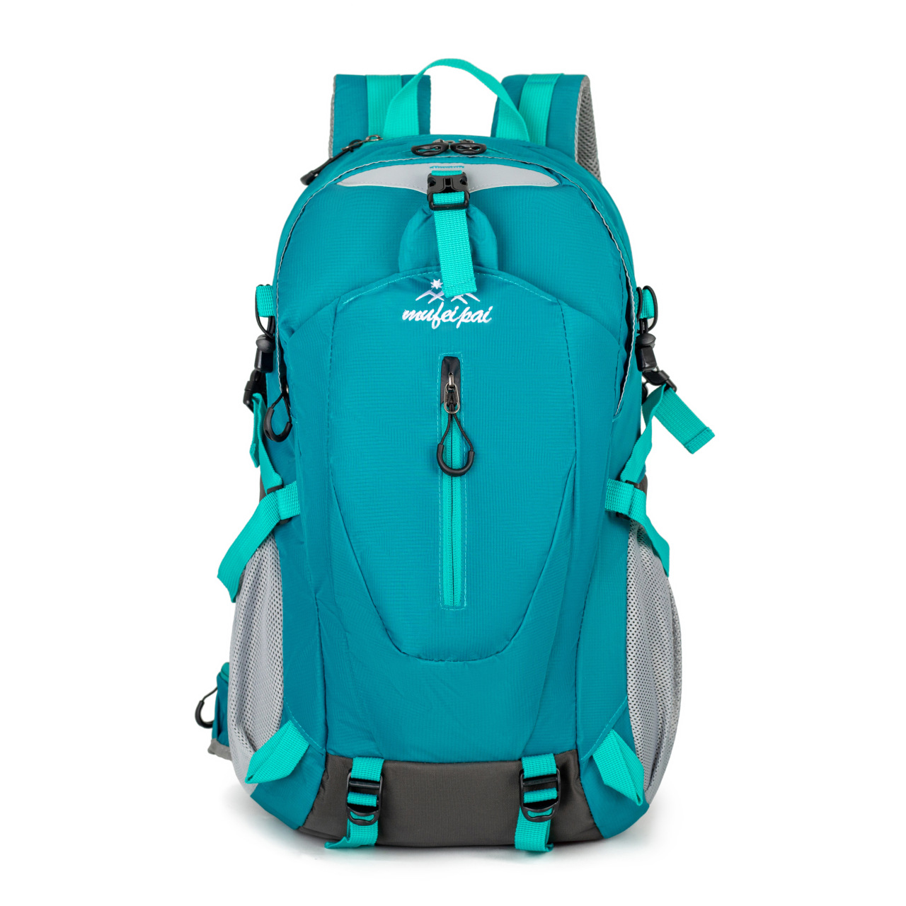 Blue Professional Large Capacity Hiking Backpack - Waterproof Lightweight Outdoor Trekking Rucksack with Hydration Port and Emergency Safety Whistle - Image 1