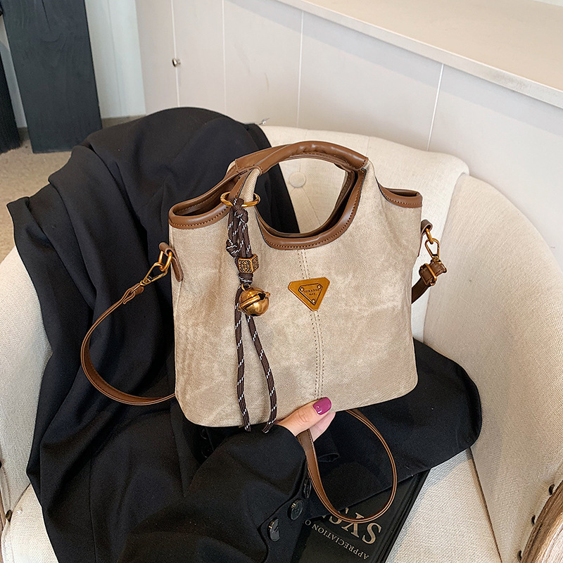 Brown Vintage Soft PU Leather Crossbody Handbag | Large Capacity Shoulder Tote | Unique Minimalist Design - Image 1