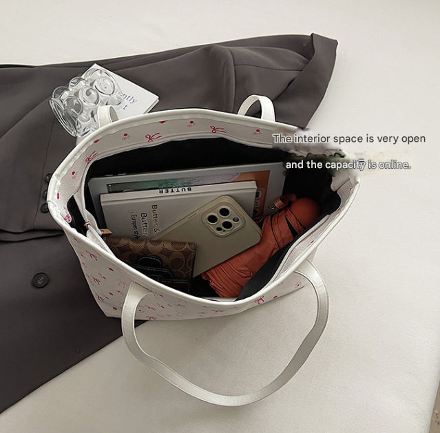 Pink Large Capacity Daily Commuter Tote Bag Set | Versatile Shoulder Handbag with Matching Pouch | 38cm Length Casual Carryall - Image 3