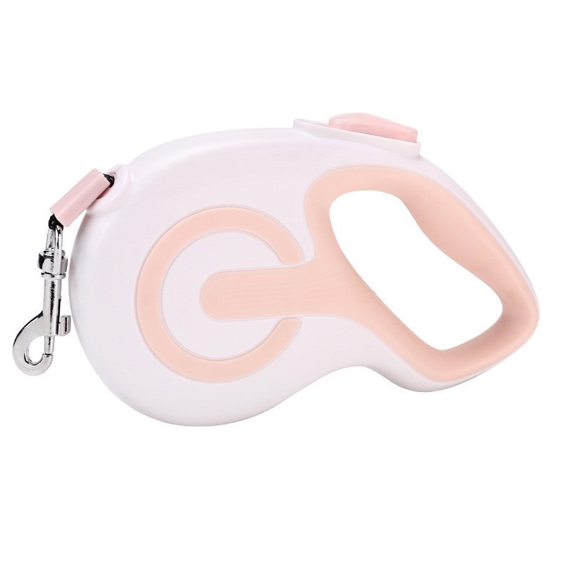 Pink 3 Meter Retractable Dog Leash | Ergonomic Anti-Slip Grip | Heavy Duty Nylon Rope for Small to Medium Dogs - Image 1