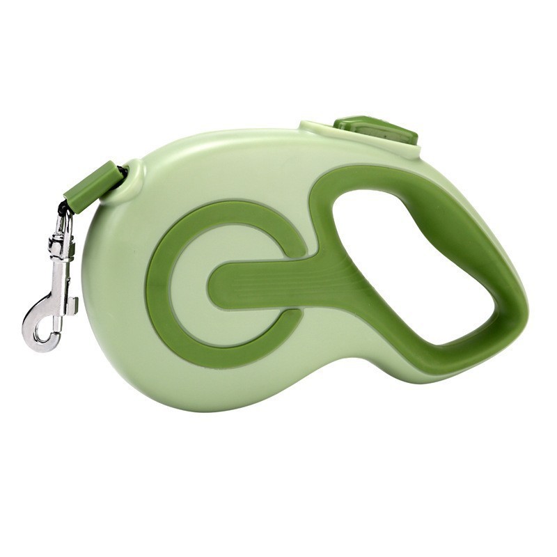 Green 3 Meter Retractable Dog Leash | Ergonomic Anti-Slip Grip | Heavy Duty Nylon Rope for Small to Medium Dogs - Image 1
