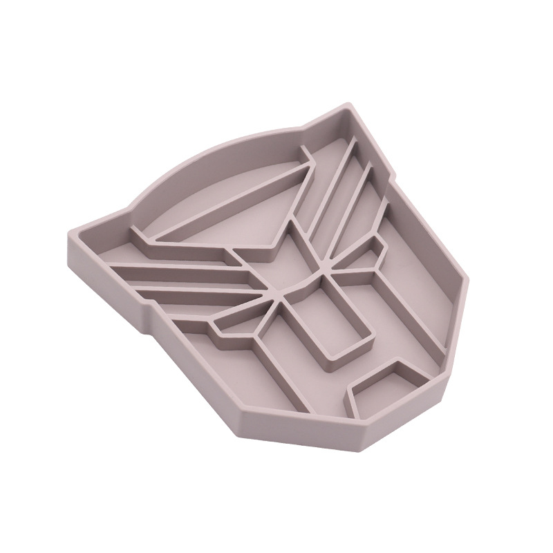 Grey Silicone Anti-Gulping Slow Feeder Mat | Unique Pet Food Maze Design | Non-Slip Suction Base for Dogs and Cats - Image 1