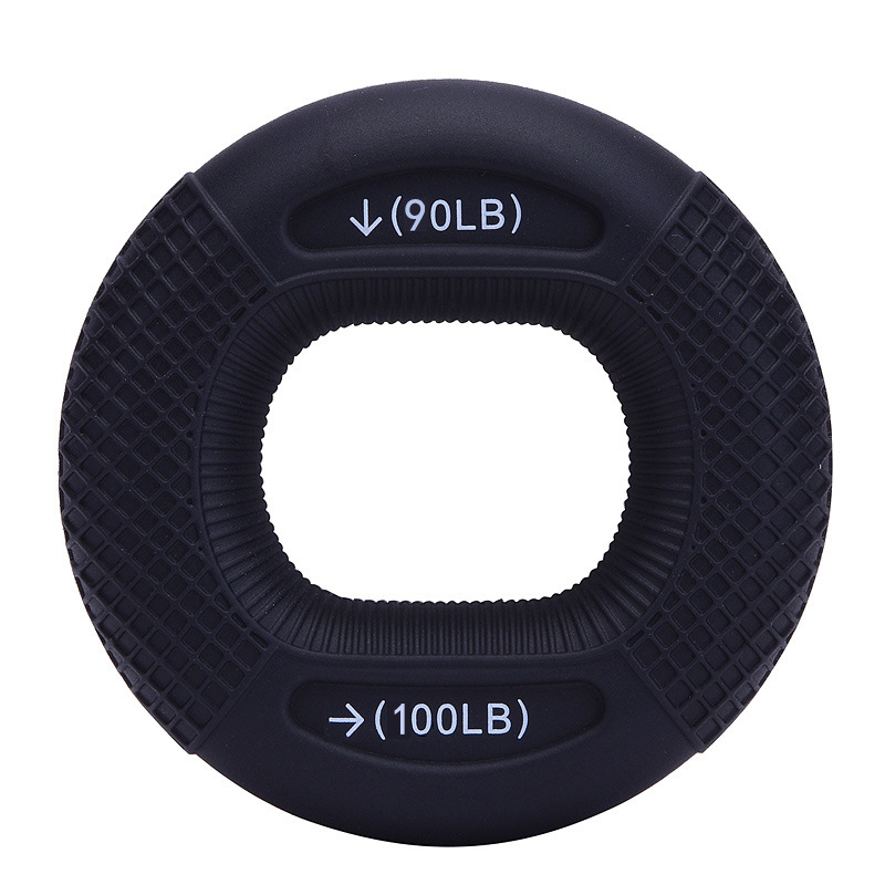 Black 90/100LB 2-Pack Silicone Hand Grip Strengthener Rings - Dual-Resistance Finger Exerciser and Forearm Trainer for Muscle Recovery and Carpal Tunnel Prevention - Image 1