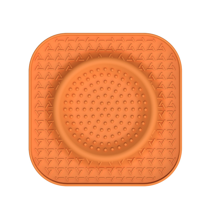 S Orange 2-Pack Premium Silicone Pet Lick Mat - Slow Feeder for Dogs and Cats with Powerful Suction Base - Anxiety Relief and Boredom Buster for Grooming and Bathing - Image 1