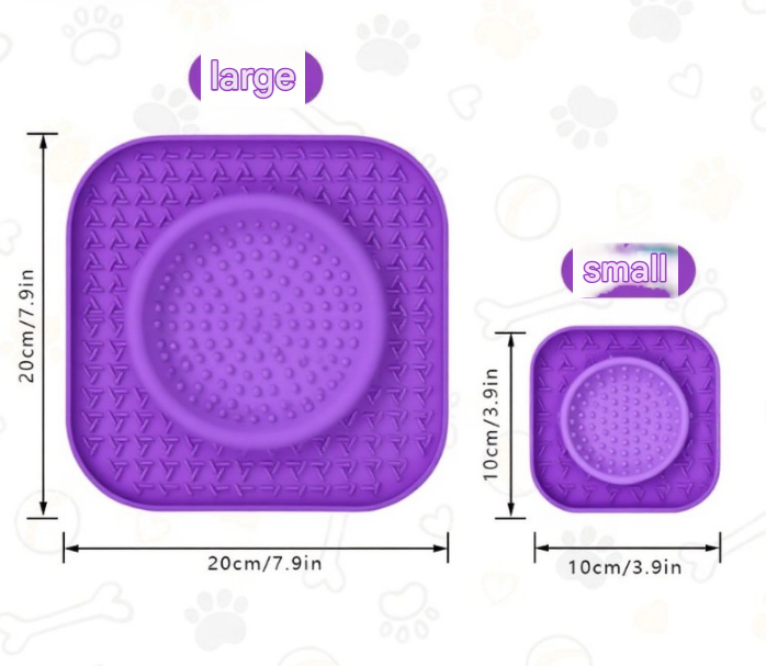 L Orange 2-Pack Premium Silicone Pet Lick Mat - Slow Feeder for Dogs and Cats with Powerful Suction Base - Anxiety Relief and Boredom Buster for Grooming and Bathing - Image 3