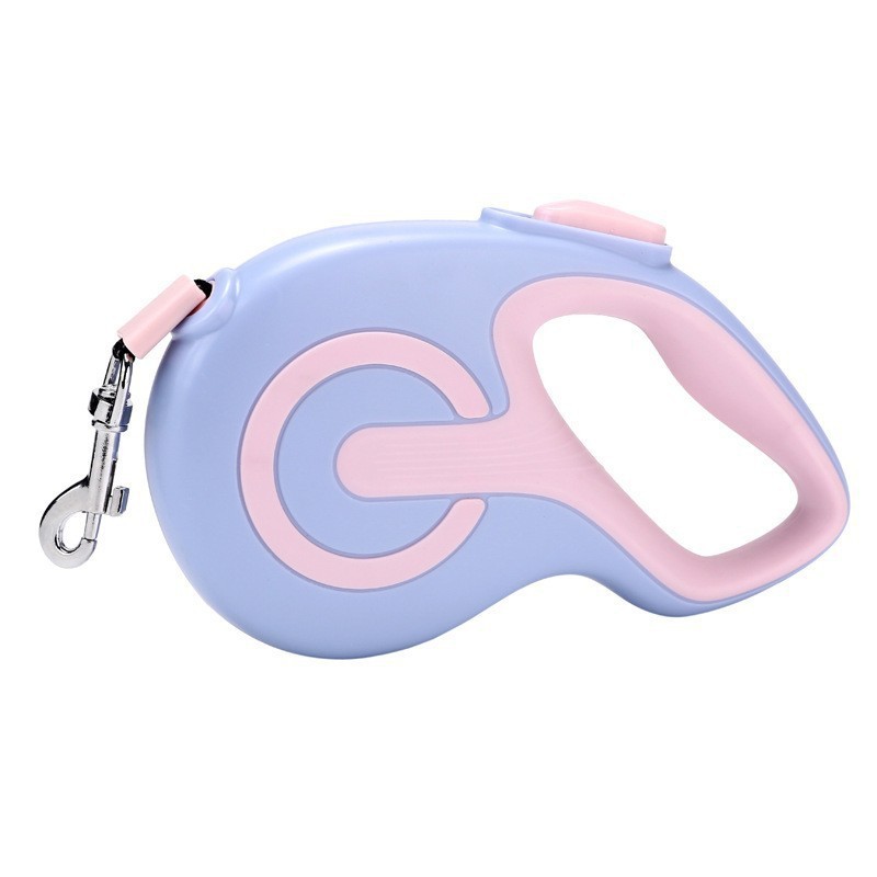 Purple 5 Meter Retractable Dog Leash | Ergonomic Anti-Slip Grip | Heavy Duty Nylon Rope for Small to Medium Dogs - Image 1
