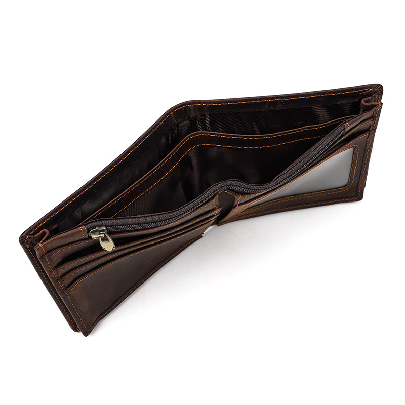 Brown Vrtical Stroke Men's Vintage Wallet Multi-Card Slots Large Capacity Coin Purse Casual Clutch Bag for Everyday Use - Image 3