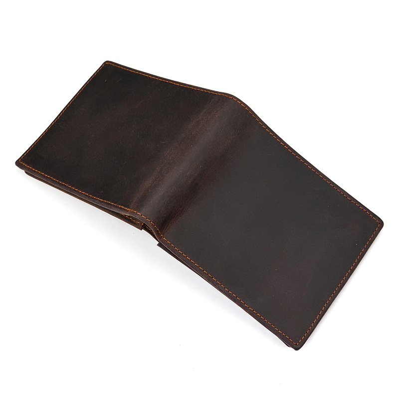 Dark Brown Vrtical Stroke Men's Vintage Wallet Multi-Card Slots Large Capacity Coin Purse Casual Clutch Bag for Everyday Use - Image 4