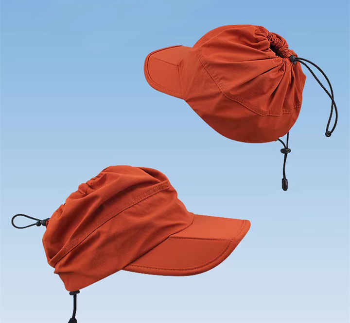 Beige Outdoor Quick Dry Sun Hat - Foldable Visor Cap - UV Protection - 55-58cm - Image 3