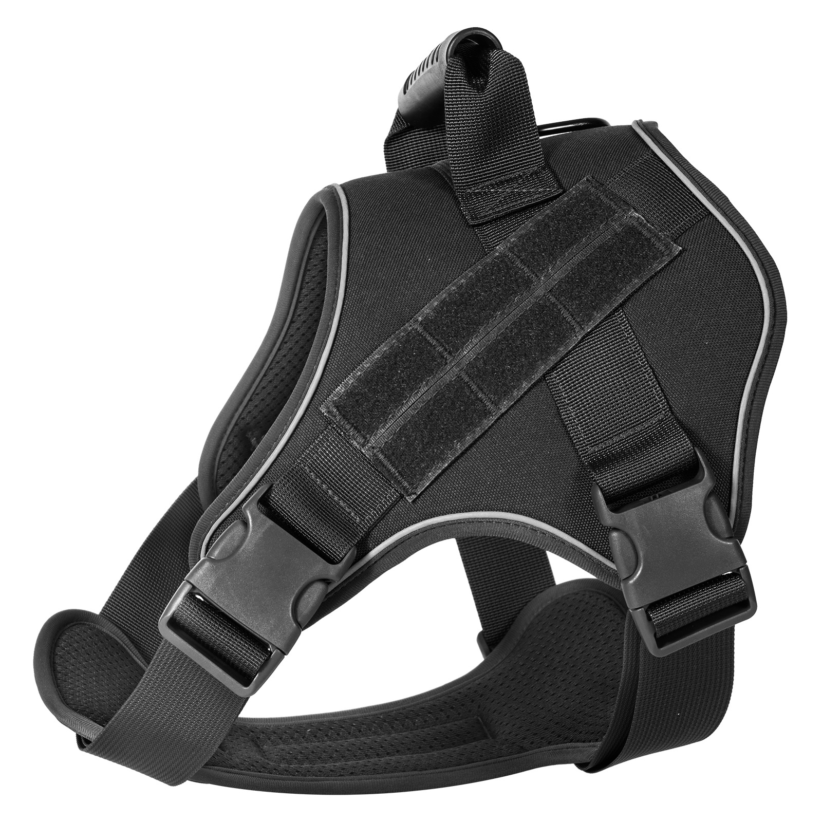 S Black Professional Tactical No-Pull Dog Harness | Reflective Breathable Mesh Vest | Heavy Duty Training Gear with Control Handle - Image 1