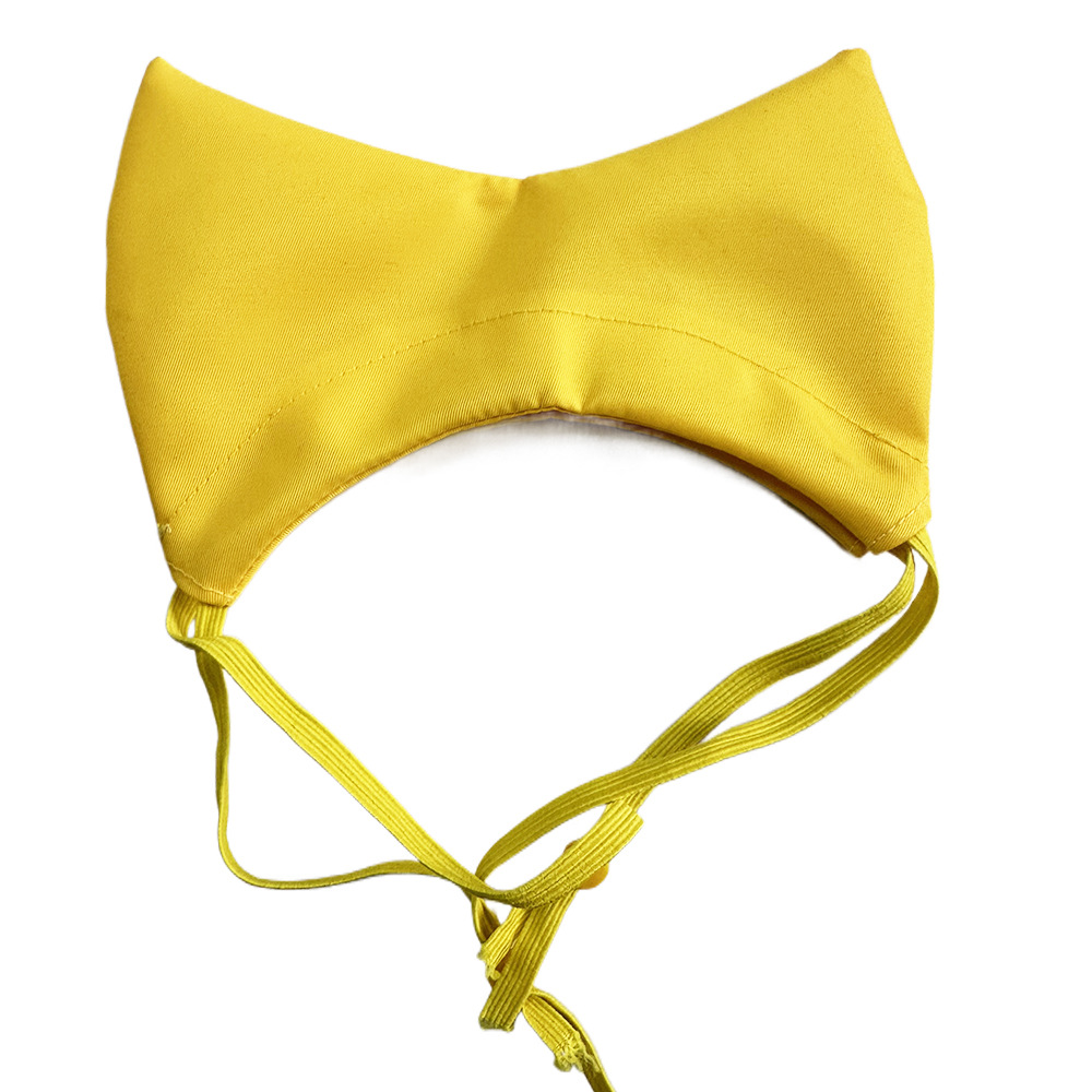Yellow Professional 2-Piece Adjustable Waterproof Pet Shower Cap | Ear Protection for Cats and Dogs | Bathing and Swimming Accessory - Image 1