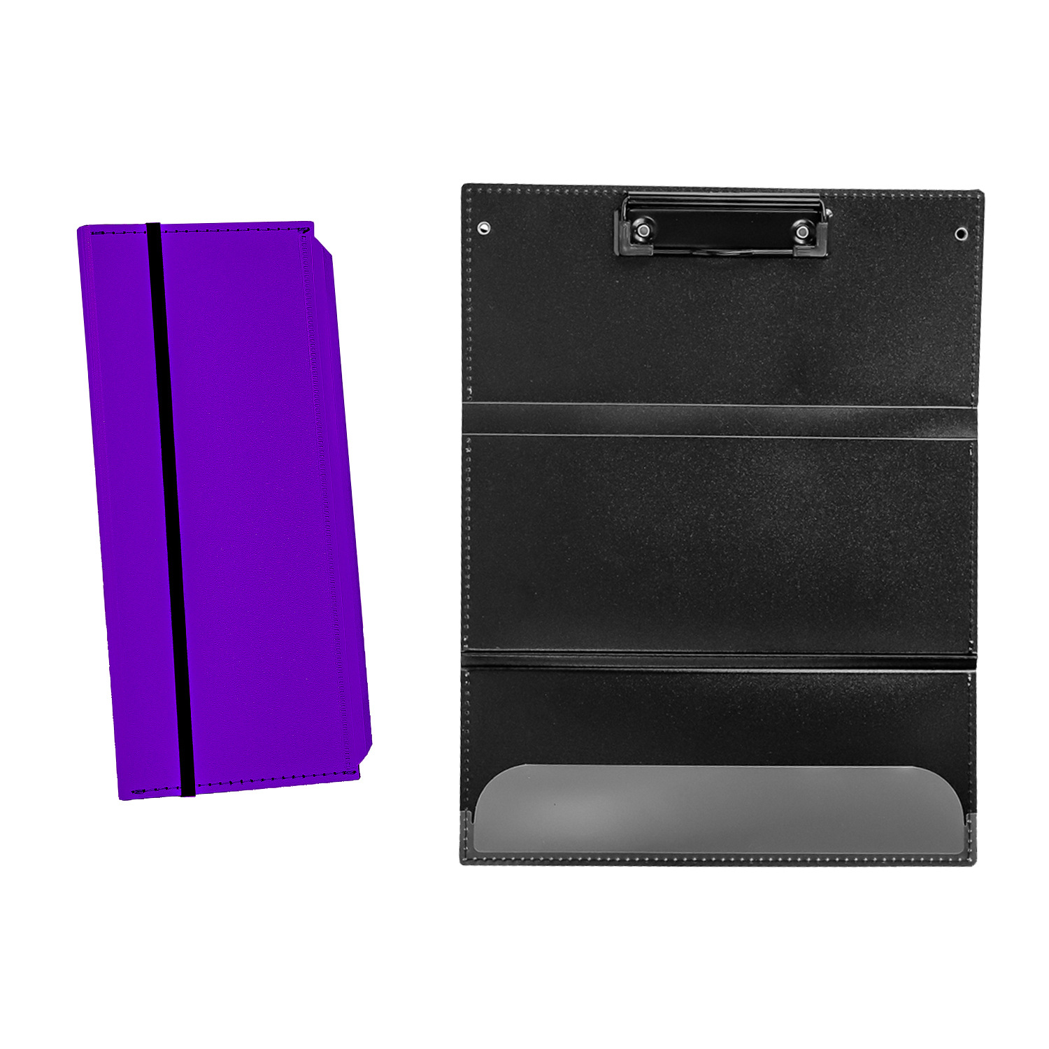 Purple Professional Trifold Nursing Clipboard | Foldable A4 Medical Folder for Clinicals | Portable Nursing Student Storage Clipboard - Image 1