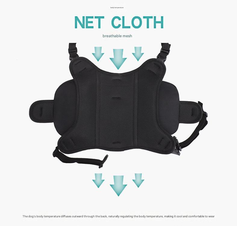 Green Reflective Dog Saddle Harness with Storage Bags - Adjustable Pet Backpack for Outdoor Adventures - Image 2