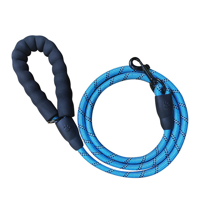 Light Blue 1.5m Heavy Duty Reflective Dog Leash | Soft Padded Handle | Thickened 1.3cm Climbing Rope Lead for Medium to Large Dogs - Image 1