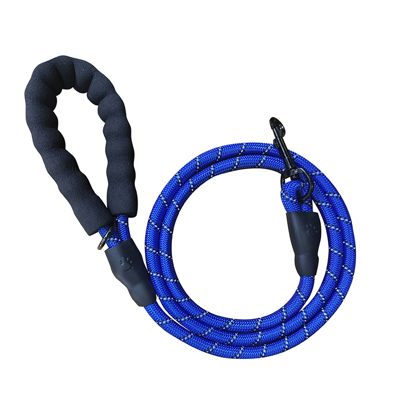Dark Blue 1.5m Heavy Duty Reflective Dog Leash | Soft Padded Handle | Thickened 1.3cm Climbing Rope Lead for Medium to Large Dogs - Image 1