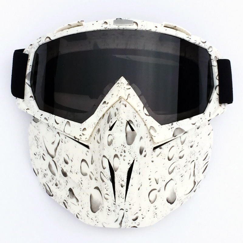 Teardrop Frame Gray Sheet Full-Face Snow Goggles with Mirror Lens - Ultimate Protection and Comfort - Image 1
