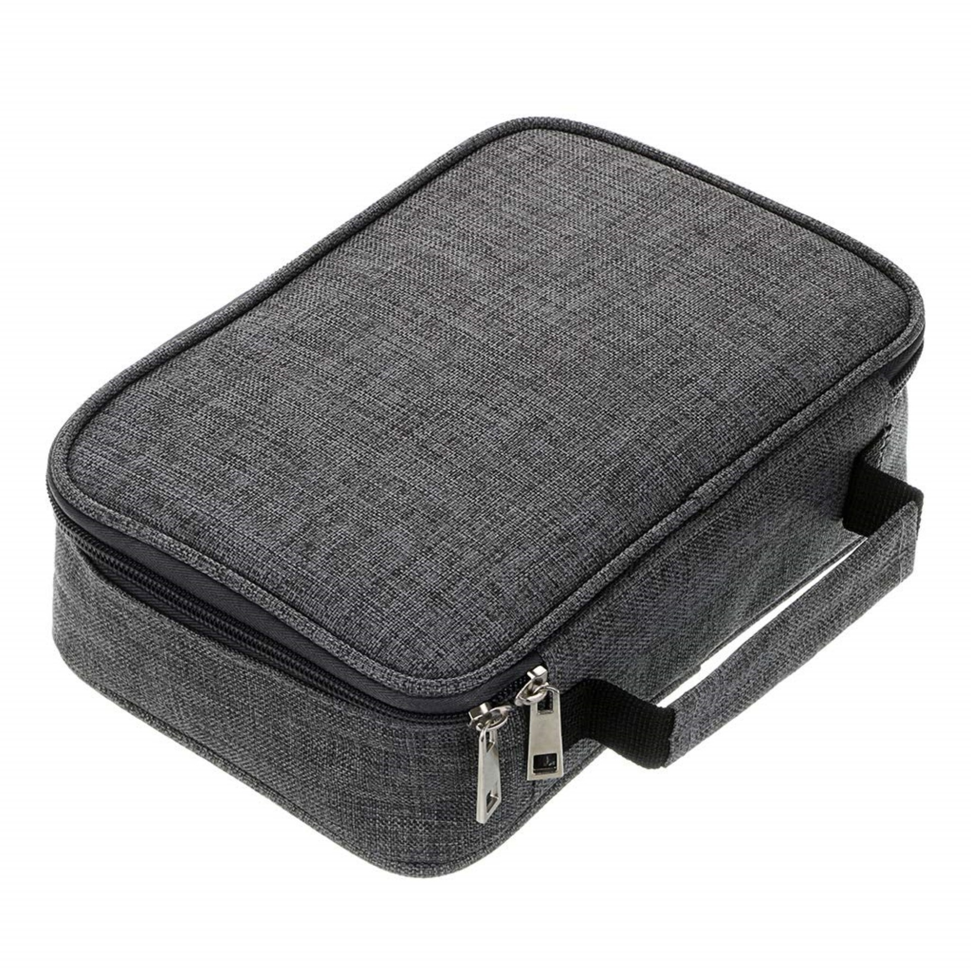 Grey  Multi-functional Oxford Cloth Storage for Students, Large Capacity 72-Slot Pencil Case -Artists & Stationery (23x7x16 cm, 228g) - Image 1