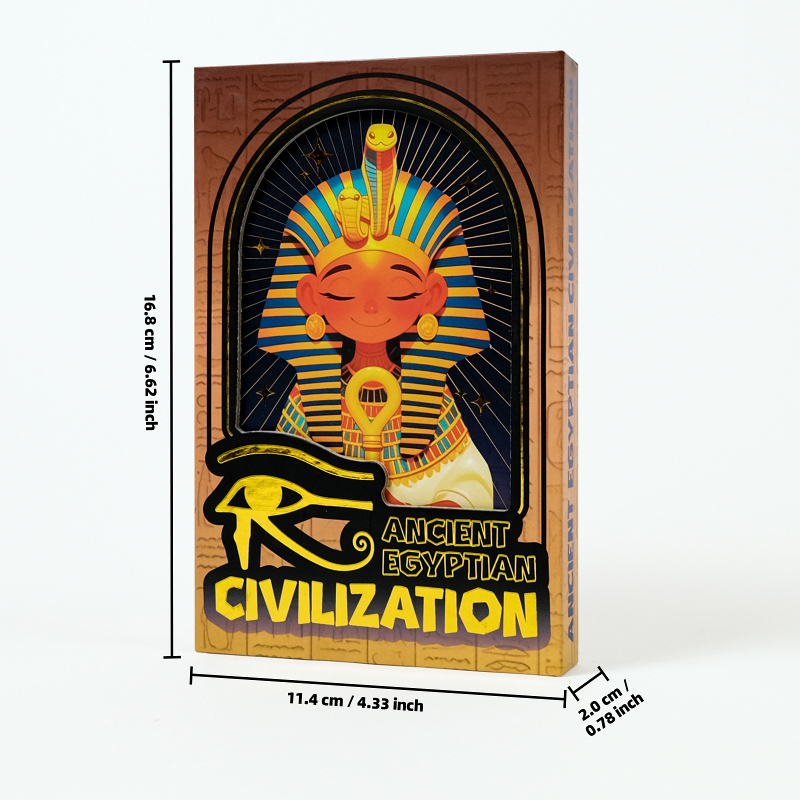 Ancient Egyptian Cat Goddess Trifold Journal | Portable Student Notebook & Planner | Creative Mystical Diary Gift - Image 1