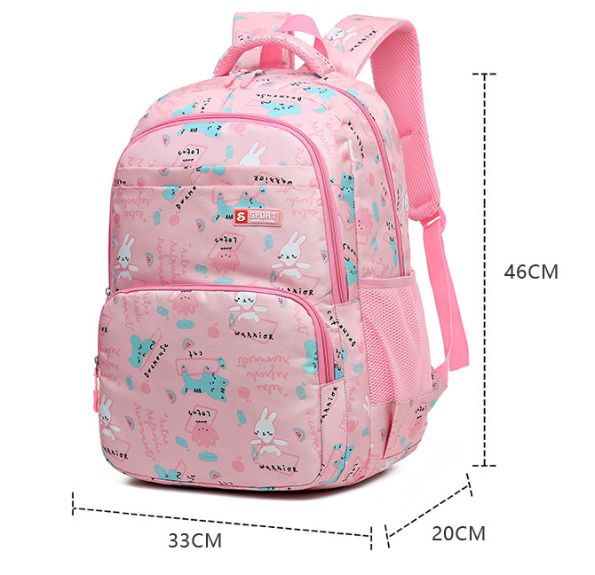Purple Premium Large Capacity Cute Cartoon Student Backpack | Multi-Layered Casual School Bag | Ergonomic Travel Daypack for Kids 46cm - Image 2