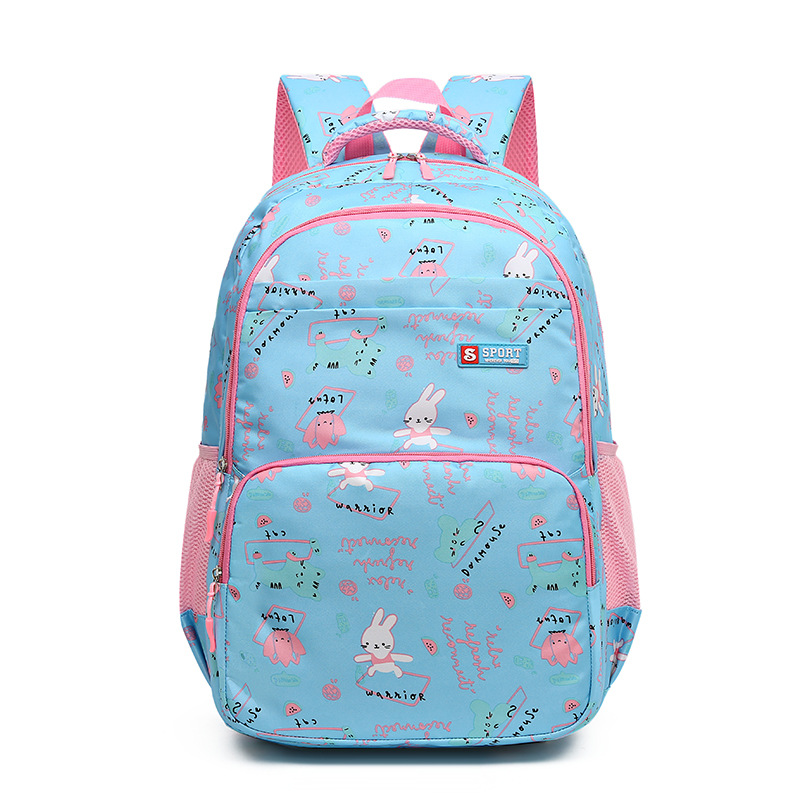 Blue Premium Large Capacity Cute Cartoon Student Backpack | Multi-Layered Casual School Bag | Ergonomic Travel Daypack for Kids 46cm - Image 1