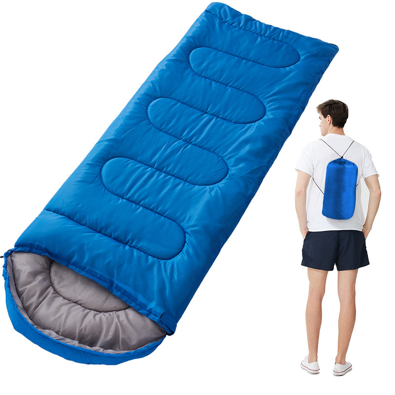 Blue 0.7kg Ultra-Lightweight Compact Sleeping Bag | Portable Outdoor Camping & Travel Gear | Breathable Warm Weather Sleep System - Image 1