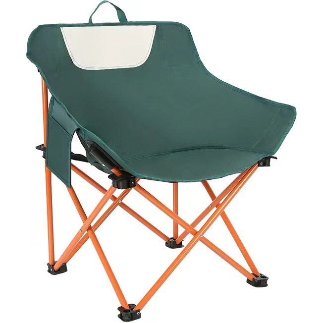 Green Outdoor Folding Camping Chair - Portable Lounge Chair, Lightweight Beach Chair, Fishing Stool, and Picnic Seat, Perfect for Outdoor Adventures - Image 1