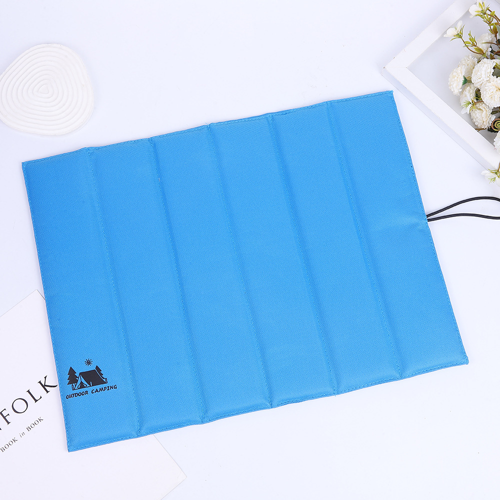 3PCS Blue Portable Outdoor Folding Seat Cushion - 42cm x 32cm for Camping and Hiking - Image 1