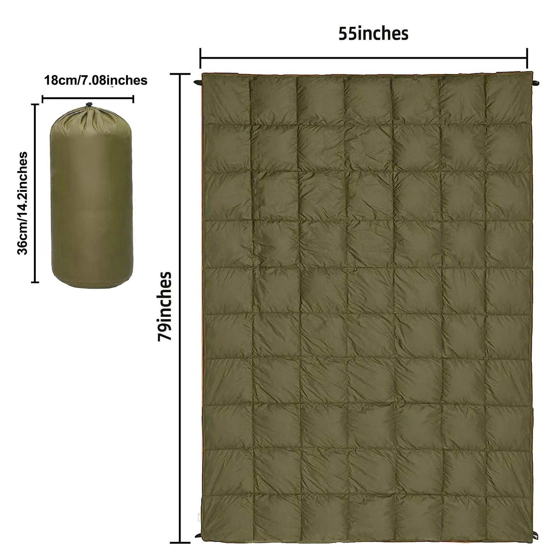 Grey Compact Lightweight Quilted Blanket - Soft, Warm, and Portable for Outdoor Adventures - Image 4