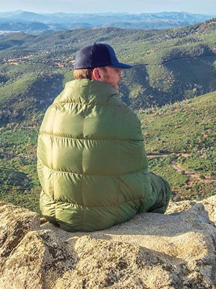 Black Compact Lightweight Quilted Blanket - Soft, Warm, and Portable for Outdoor Adventures - Image 2