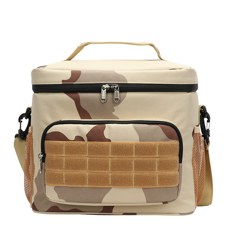 Desert Camouflage Tactical Insulated Camouflage Lunch Bag | Large Capacity Waterproof Oxford Cooler | Portable Thermal Meal Prep Tote for Work and Outdoor - Image 1