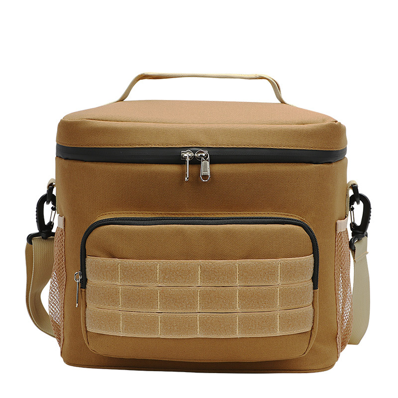 Brown Tactical Insulated Camouflage Lunch Bag | Large Capacity Waterproof Oxford Cooler | Portable Thermal Meal Prep Tote for Work and Outdoor - Image 1