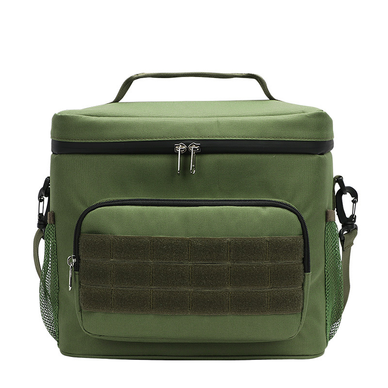 Green Tactical Insulated Camouflage Lunch Bag | Large Capacity Waterproof Oxford Cooler | Portable Thermal Meal Prep Tote for Work and Outdoor - Image 1