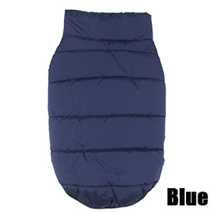 M Navy Blue Premium Fleece-Lined Pet Winter Vest | Thickened Padded Dog and Cat Coat | Warm Windproof Outdoor Jacket - Image 1