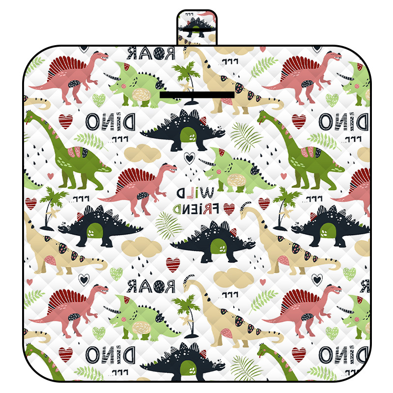 Small Dinosaur Thick Waterproof Foldable Picnic Mat - 150x200cm for Camping & Beach - Image 1