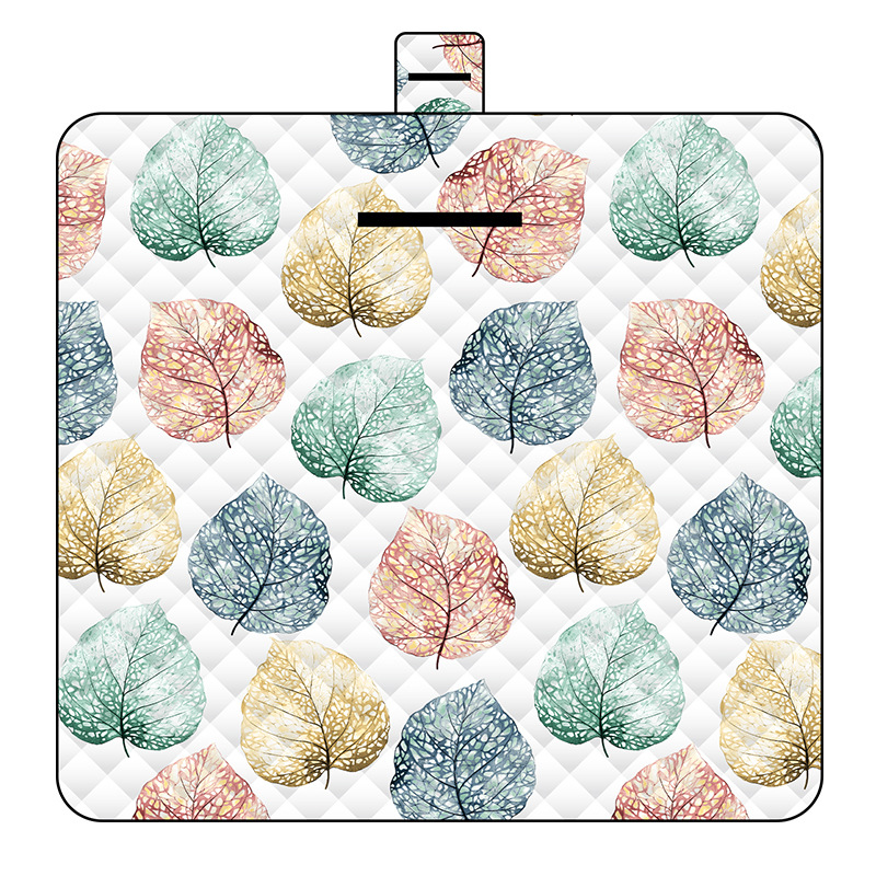 Leaves Thick Waterproof Foldable Picnic Mat - 150x200cm for Camping & Beach - Image 1