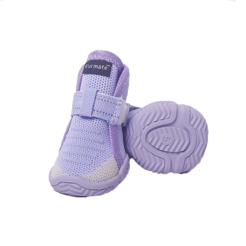 4# Purple Breathable Woven Dog Shoes for Small to Medium Dogs - Non-Slip, Durable, Anti-Dirty Paw Protectors - Image 1