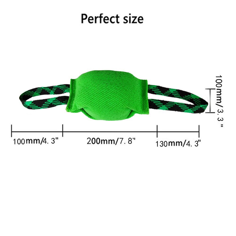 Black Durable Dog Tug Toy with 2 Handles - Interactive Bite Pillow for Training & Tug of War - Image 2