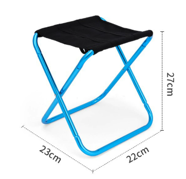 Small Blue Ultralight Portable Folding Camping Stool - Compact Aluminum Chair for Hiking, Fishing & Outdoor Events - Image 1