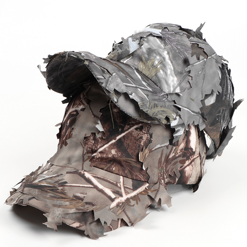 Brown 3D Leaf Camouflage Baseball Cap – American-Style Outdoor Tactical Hat for Hunting, Camping & Survival - Image 2