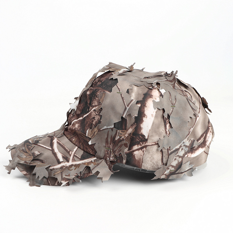 Brown 3D Leaf Camouflage Baseball Cap – American-Style Outdoor Tactical Hat for Hunting, Camping & Survival - Image 7