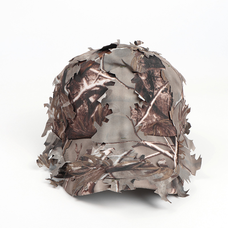 Grey 3D Leaf Camouflage Baseball Cap – American-Style Outdoor Tactical Hat for Hunting, Camping & Survival - Image 5
