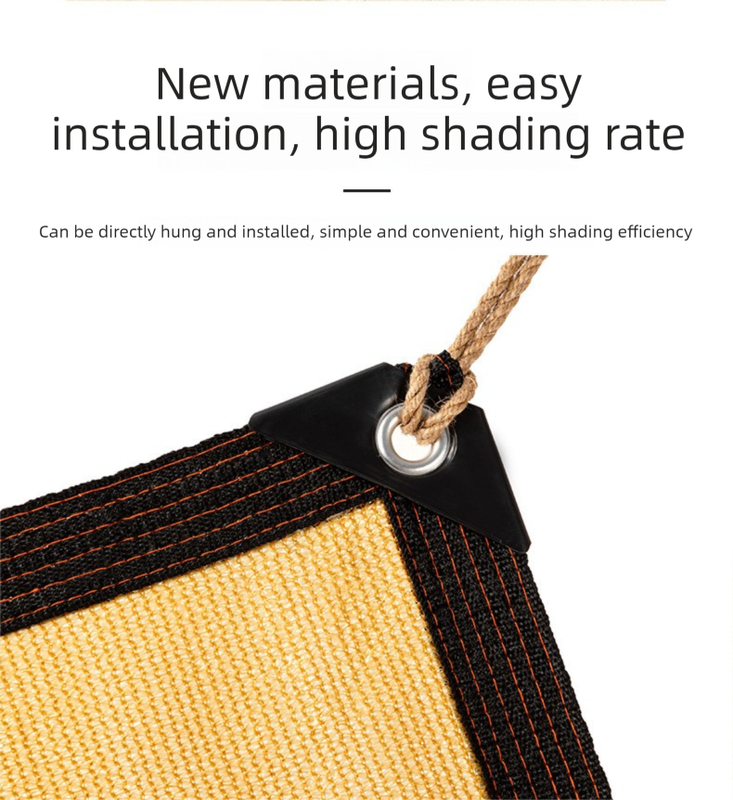 Beige Shade Net – Outdoor Sunshade and Heat-Insulating Net for Courtyard, Reinforced with Hemming and Grommets(2*5M) - Image 2
