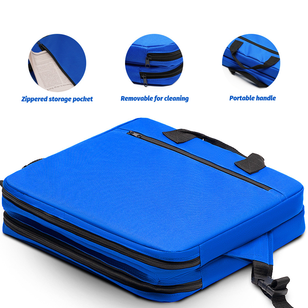 Blue Portable Foldable Outdoor Seat – Multi-Functional Stadium & Boat Chair with Carry Handle - Image 4